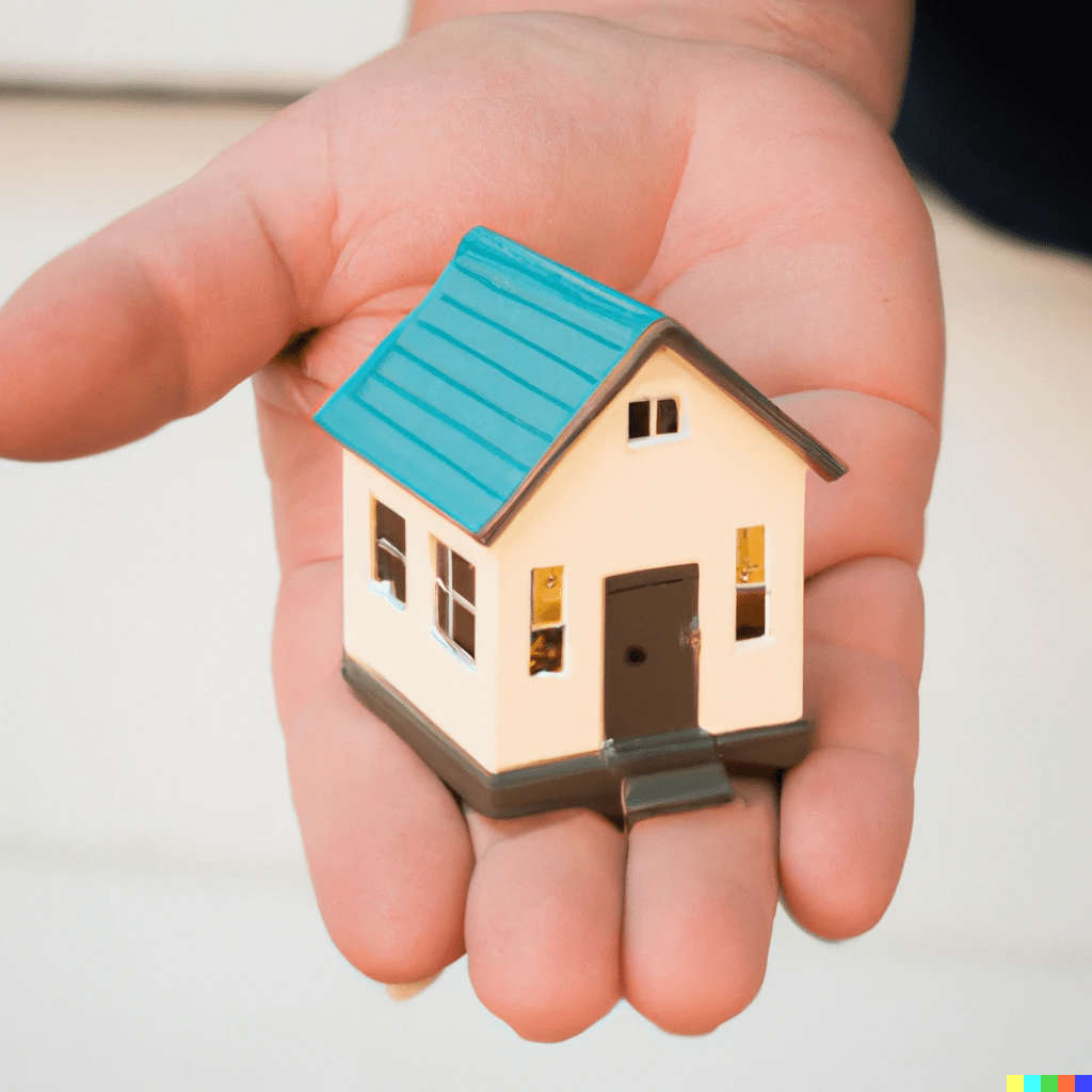 Image of a tiny house comfortably nestled in a person's hand, illustrating the meticulous care and personalized attention that Reignmakers provides in ensuring clients' financial stability and security, through comprehensive and up-to-date tax planning services, which include tax-advantaged investments and effective wealth transfer strategies